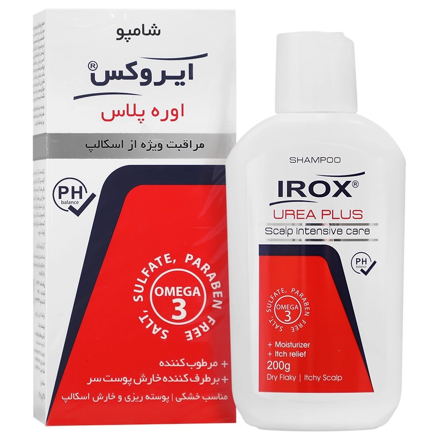 ایروکس شامپو اوره پلاس مراقبت از اسکالپ