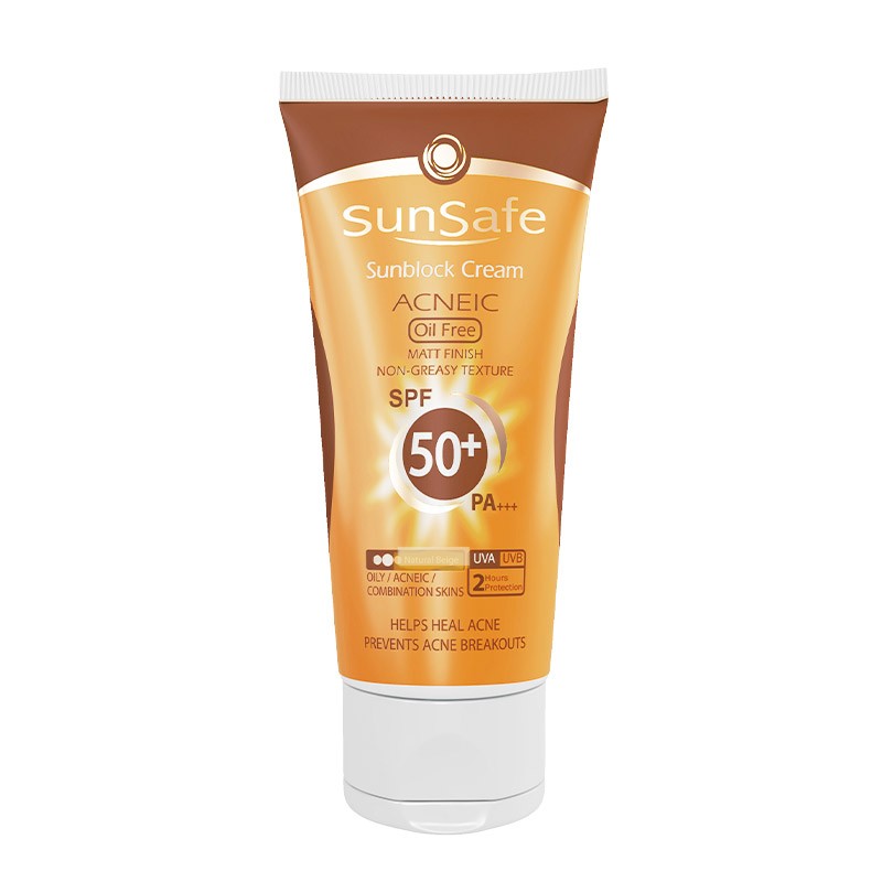 سان سیف کرم ضدافتاب بژروشن50 چرب