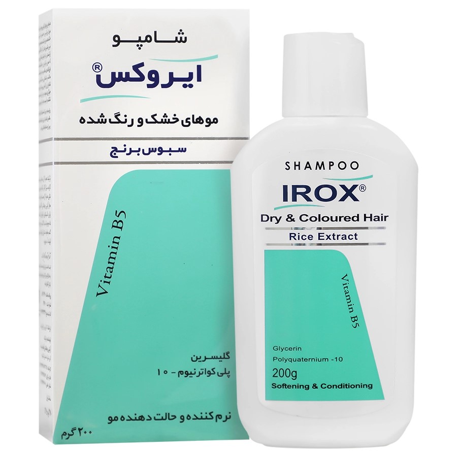 ایروکس شامپو موی خشک ورنگ شده سبوس برنج