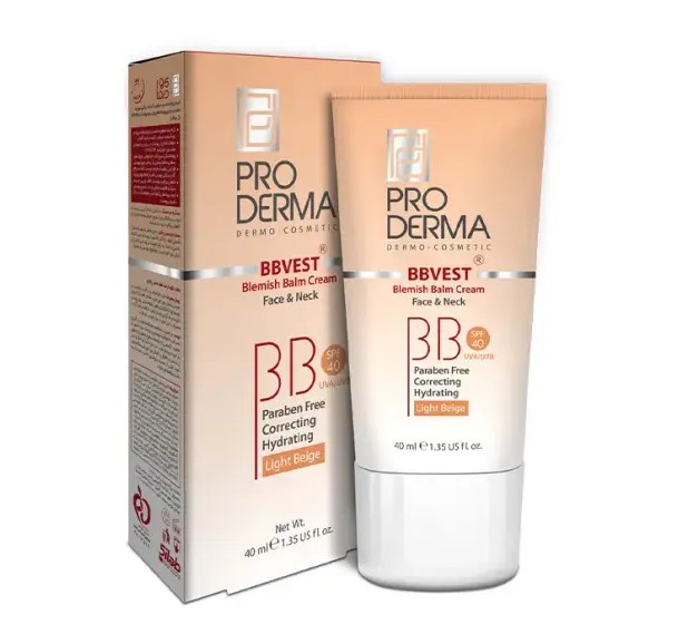 پرودرما کرم پوشاننده بژروشن 40 چرب BB